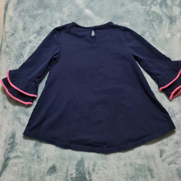 Rare Editions Girl's Owl Top Size 5 Blue - Picture 2 of 6